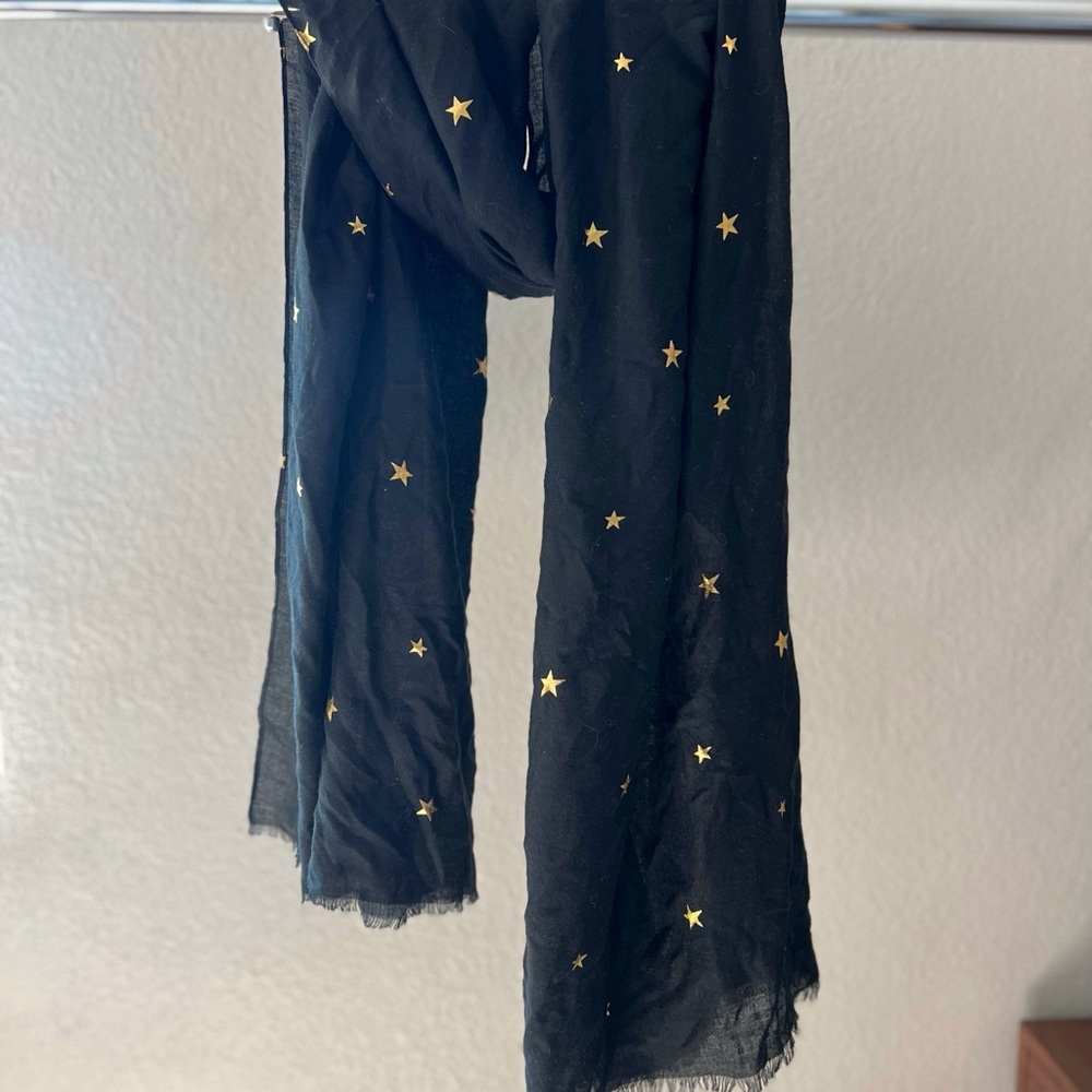 Target Black Scarf with Gold Stars